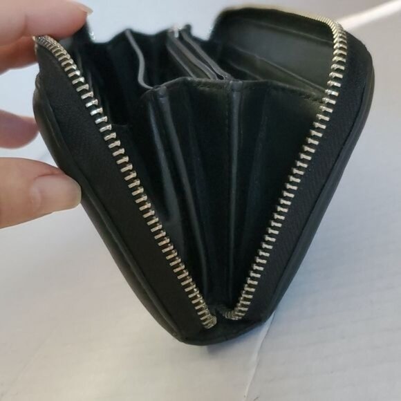 COACH Wallet Hampton Signature C Black Jacquard Leather Trim WOMEN'S WOMAN'S - Picture 15 of 16